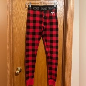 PINK Victoria's Secret Red and Black Check Pajama Pants